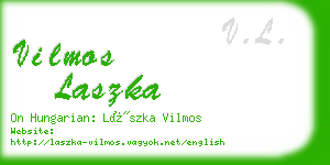 vilmos laszka business card